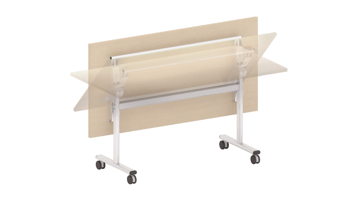Formetiq Opto flip top table frame with castors