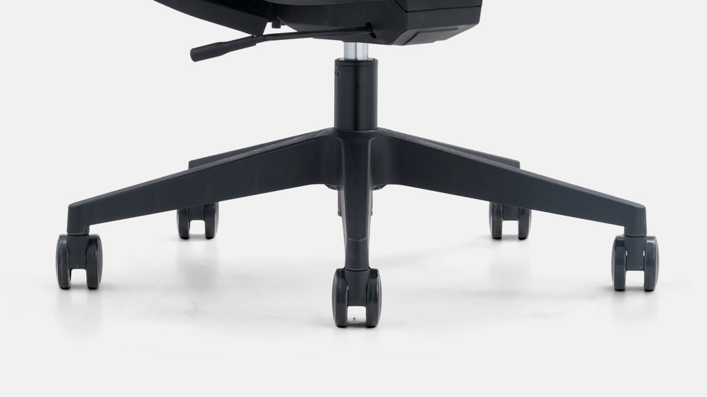 Formetiq Veneto office task chair black nylon base with hard floor or soft floor castors