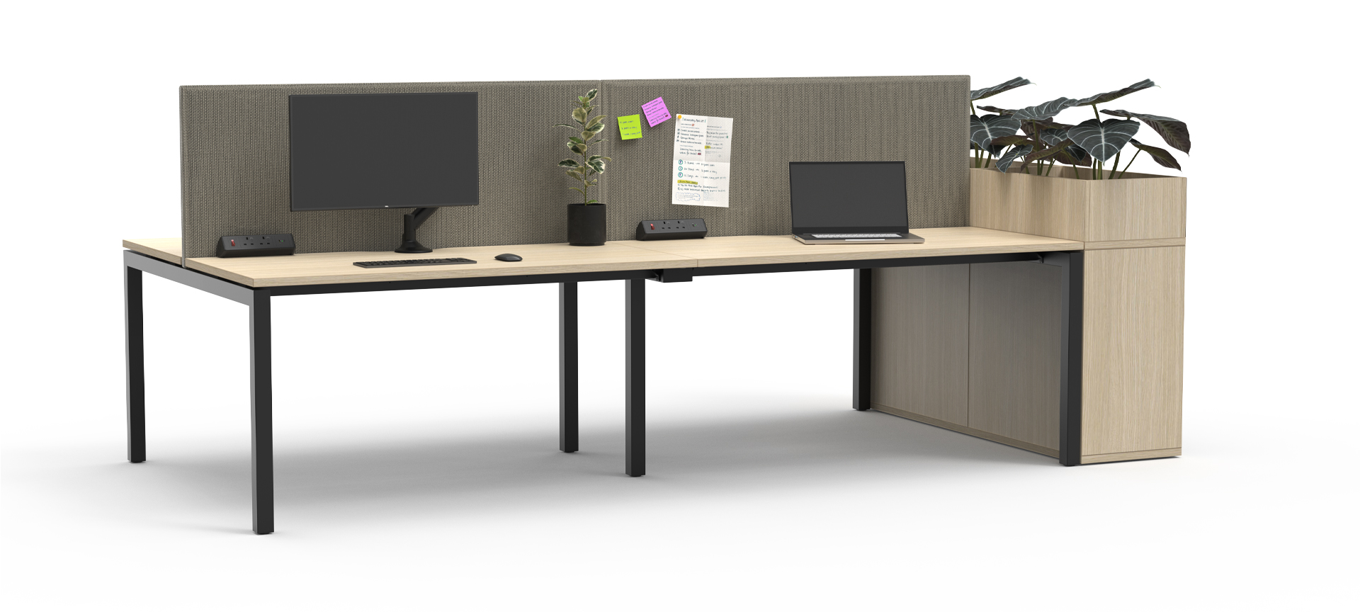 Systm bench desking and storage