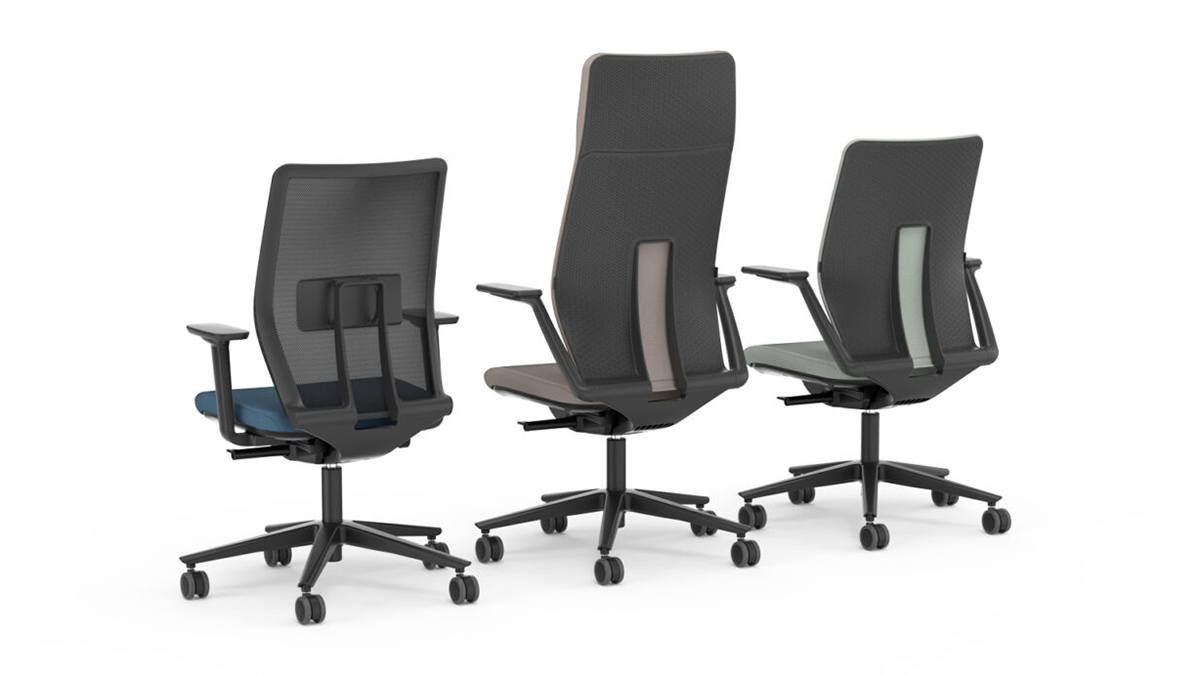 Monza mesh and upholstered task chairs