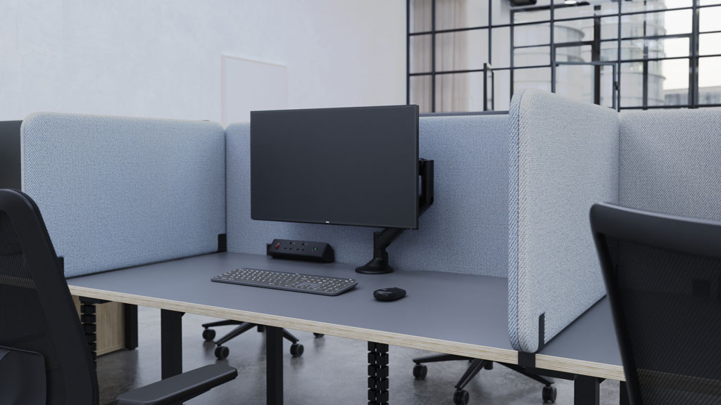 SYSTM acoustic desk divider screens