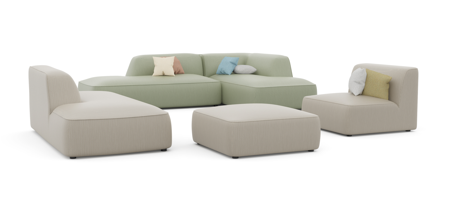 Tide modular soft seating by Formetiq