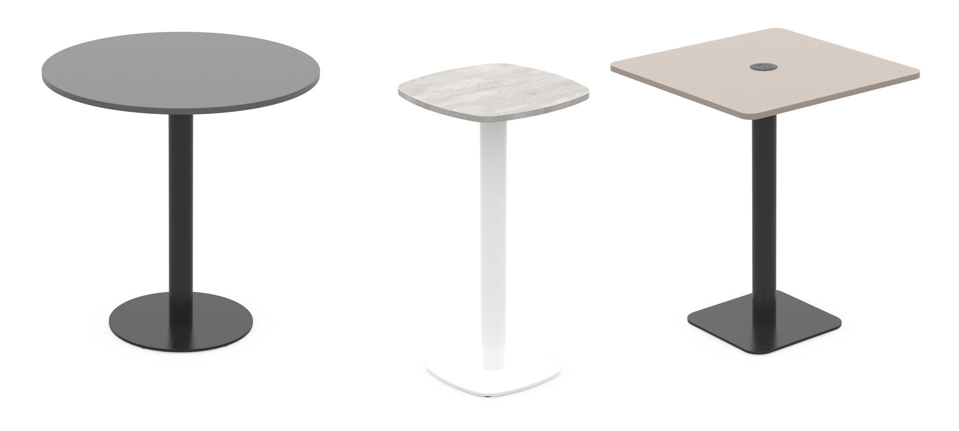 Hewn modular soft seating collection by Formetiq Clan Round, Square and Squircle Meeting Tables by Formetiq