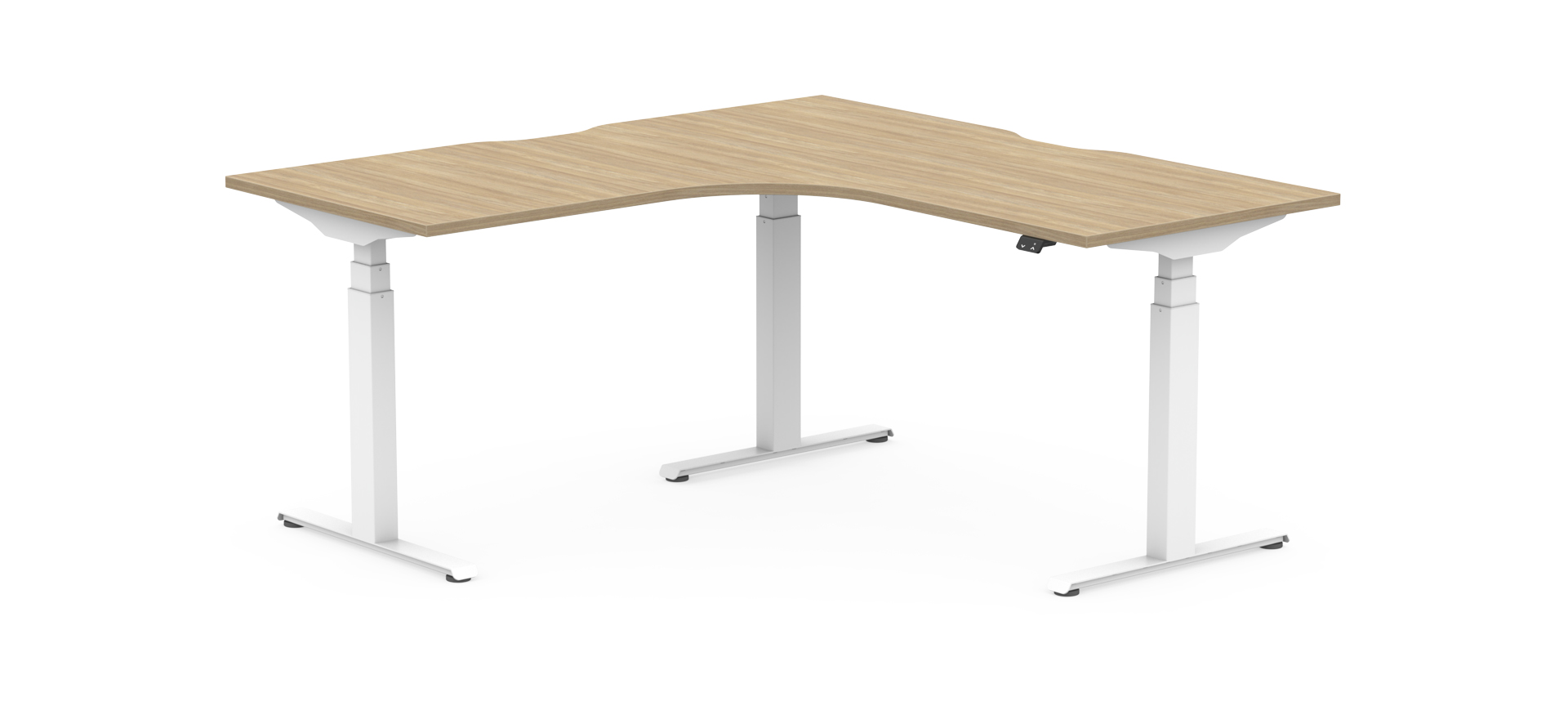 SYSTM triple motor height adjustable radial desk
