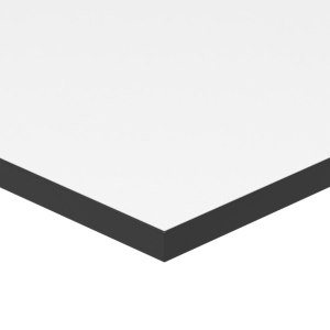 White with Black edge
