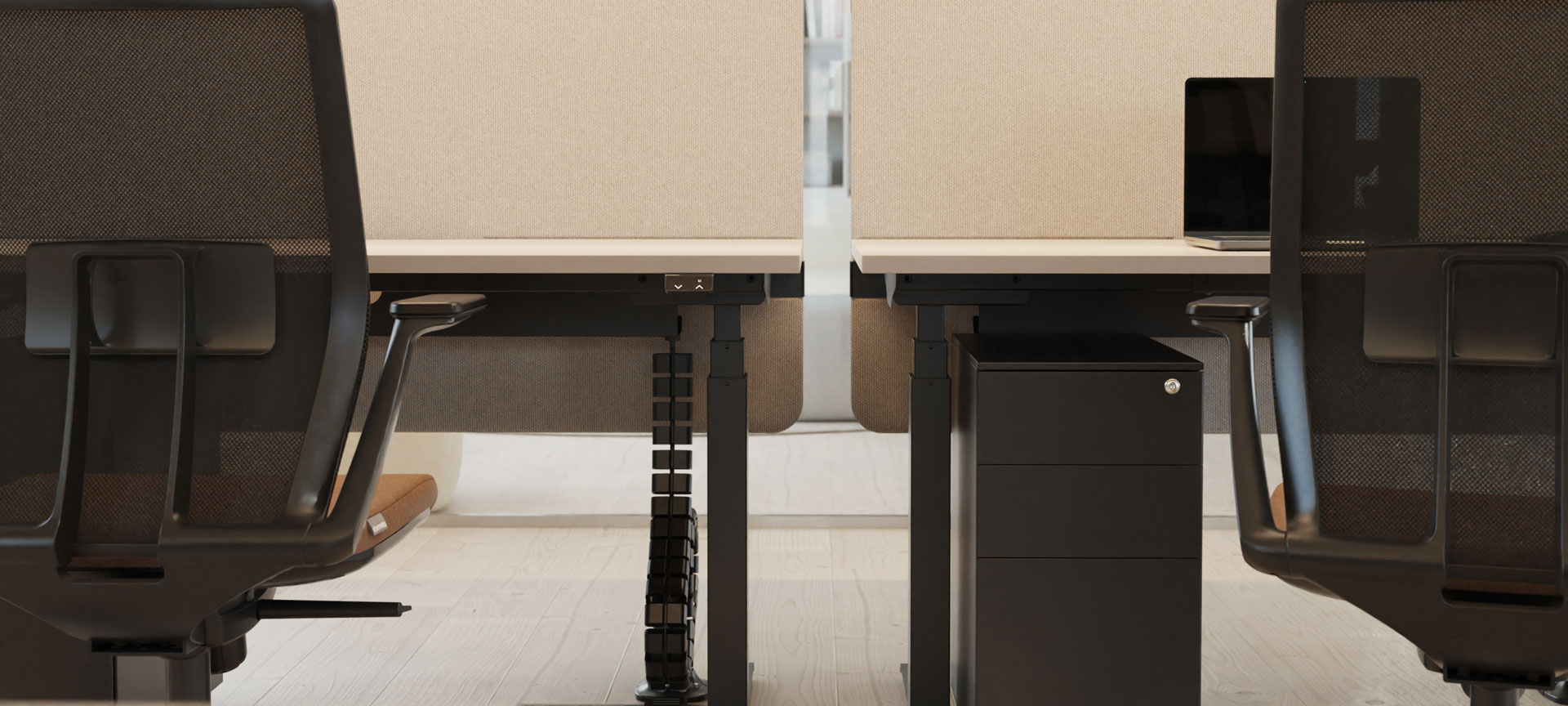 SYSTM dual motor electric height adjustable desk