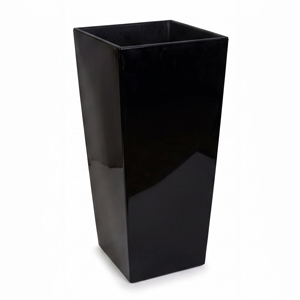 Tall Square Black Planter