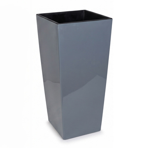 Tall Square Grey Planter