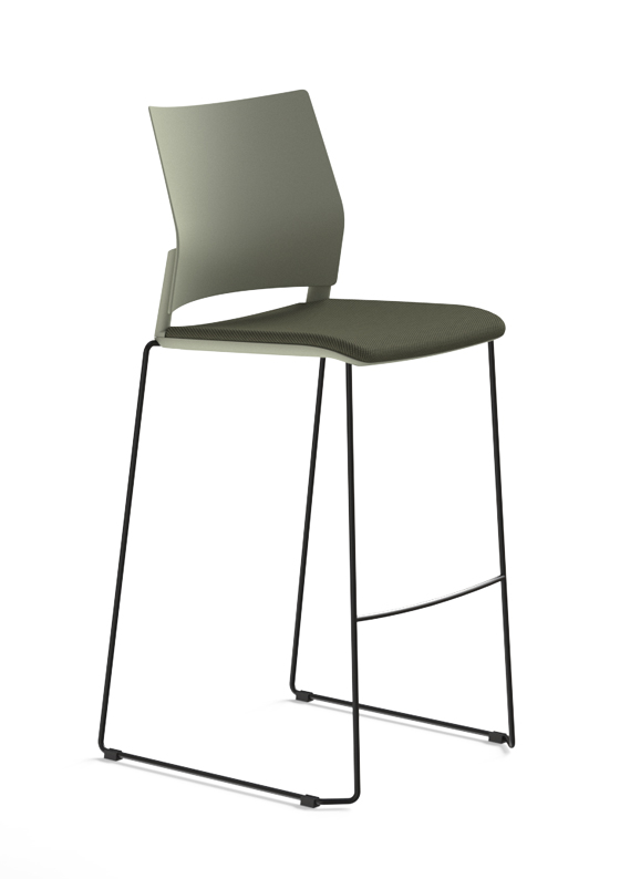 Como sled base stool in black