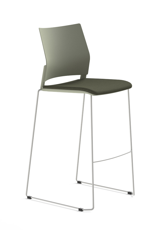 Como sled base stool in white