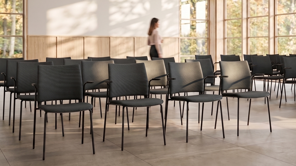 Como stacking conference chair with 4-leg base Como stacking conference chair with 4-leg base