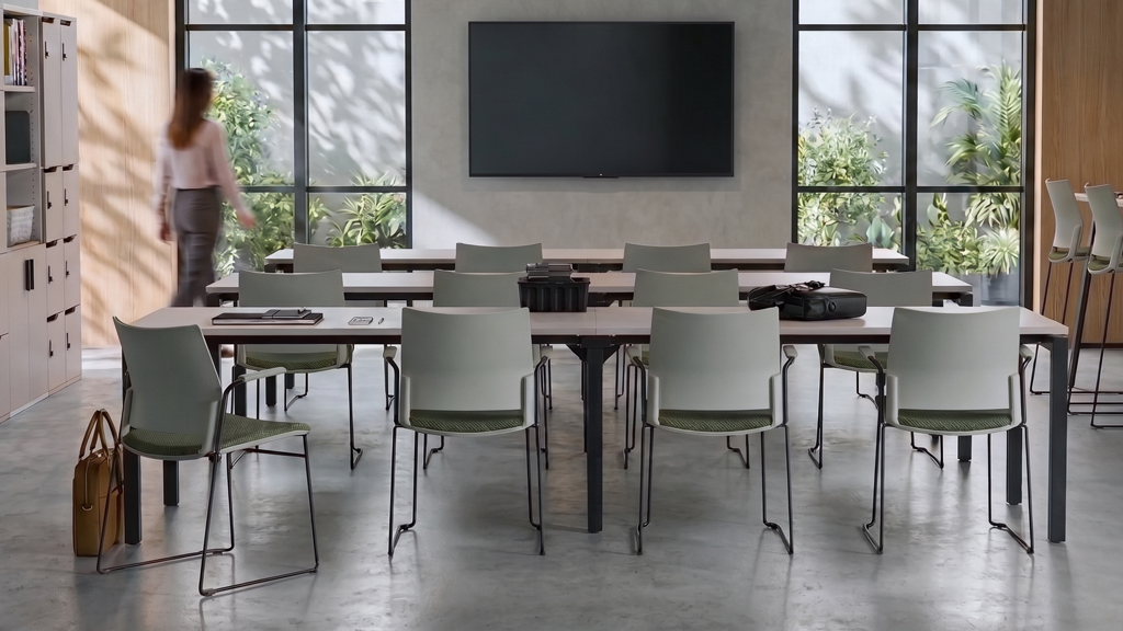 Como stacking conference chair with sled base Como stacking conference chair with sled base