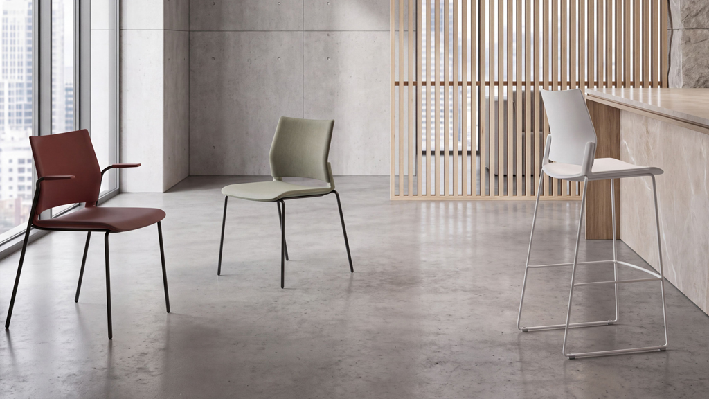 Como stacking stool with sled base Como stacking stool with sled base